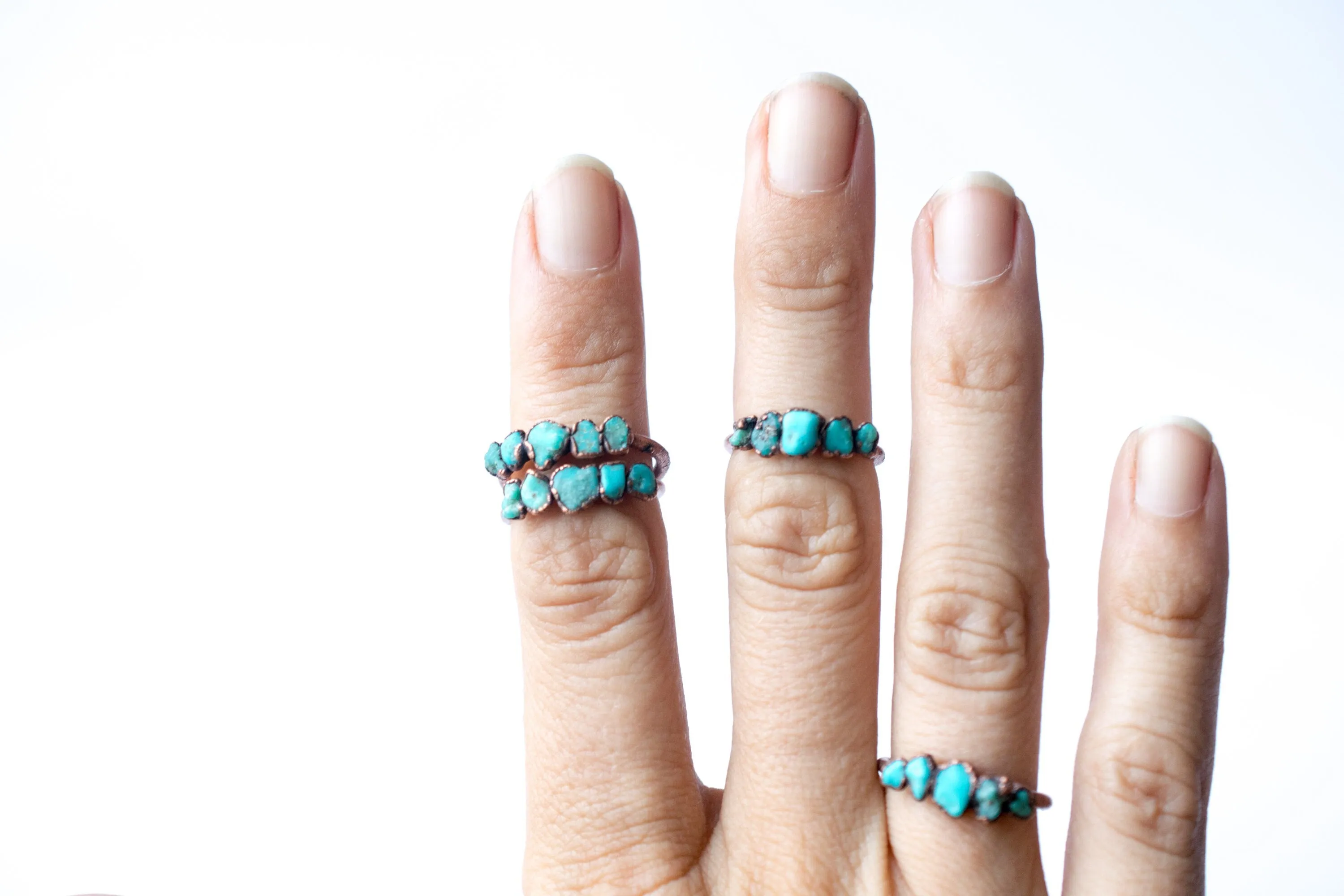 Multi Stone Ring | Turquoise nugget ring