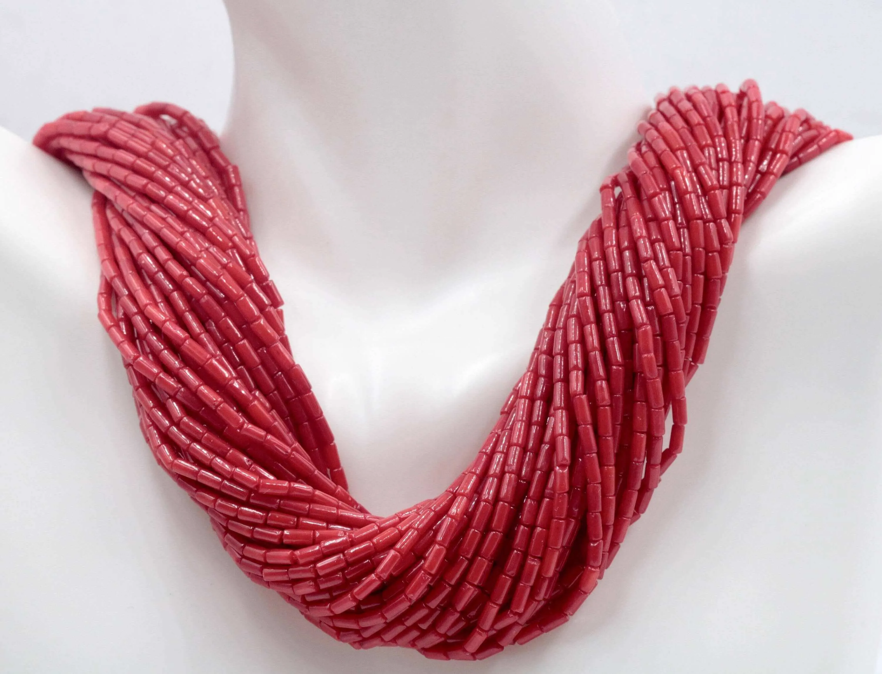 Natural Coral Beads Coral Necklace Italian Coral beads Red Coral Beads Antique Coral Beads Natural Coral Bead Necklace 7x3mm 16" SKU:113157