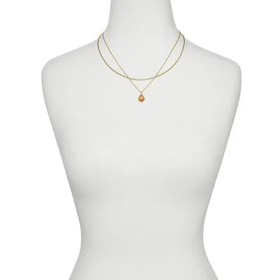 New - Kendra Scott Sami Catseye Multi-Strand Necklace - Coral Catseye