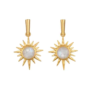 North Star Moonstone Starburst Earrings