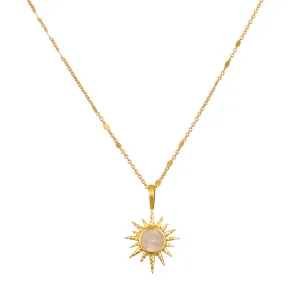 North Star Moonstone Starburst Necklace