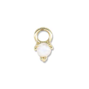 Orb Moonstone Gold Charm