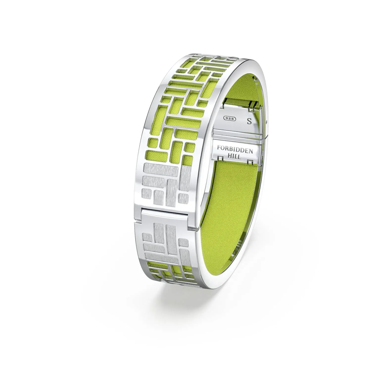 Pavilion Bangle - Pomelo Green - Sterling Silver