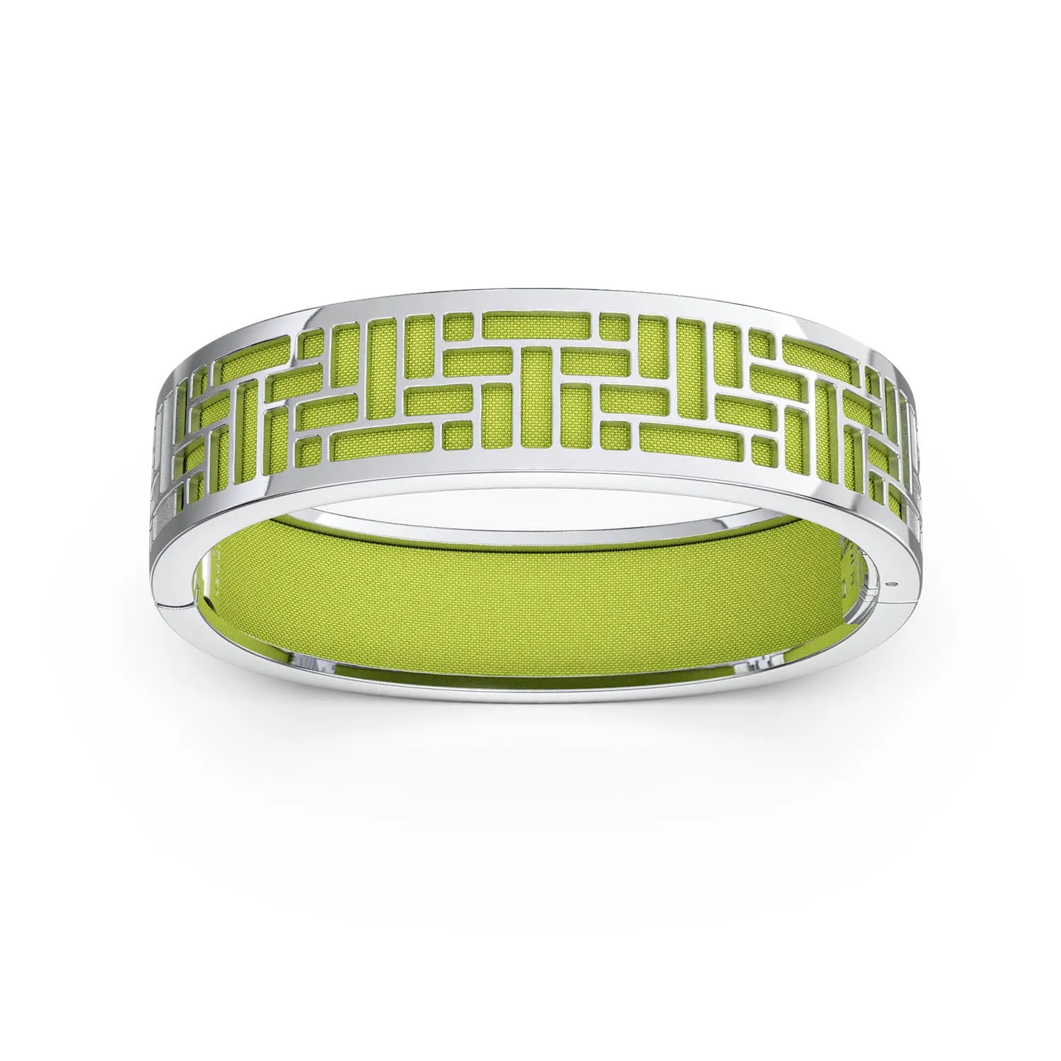 Pavilion Bangle - Pomelo Green - Sterling Silver