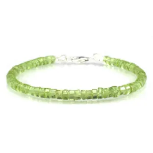 Peridot Faceted Bracelet with Sterling Silver Trigger Clasp