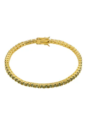 Peridot Tennis Bracelet Gold