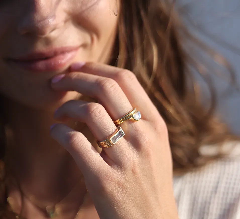 Phoebe Moonstone Silver Ring