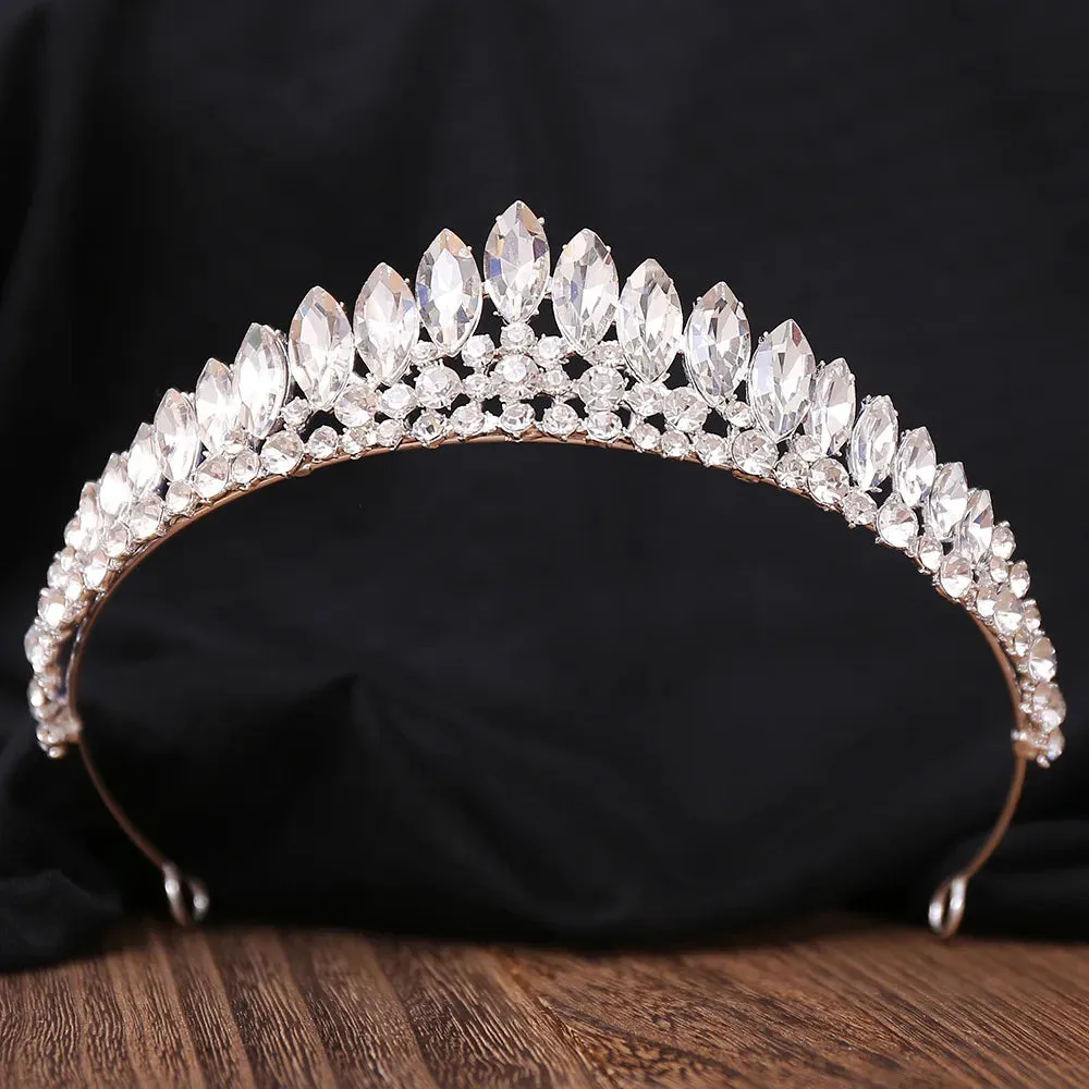 Princess Crystal Rhinestone Bridal Tiara Crown Wedding Pageant Hair Accessory