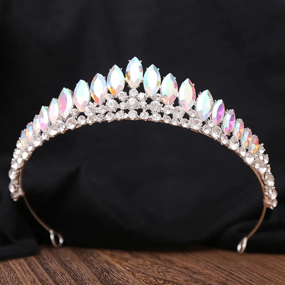 Princess Crystal Rhinestone Bridal Tiara Crown Wedding Pageant Hair Accessory