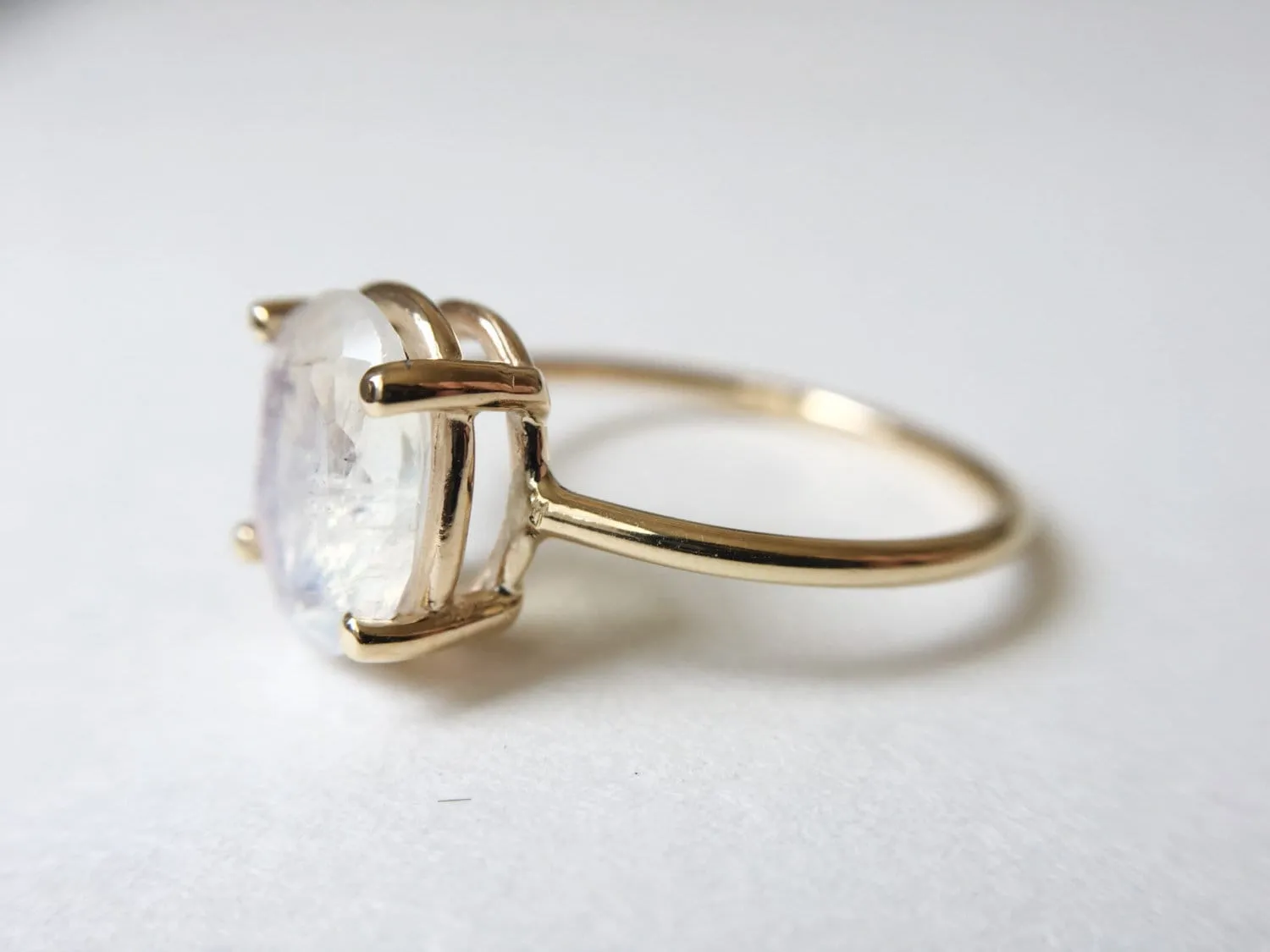 Rainbow Moonstone Ring