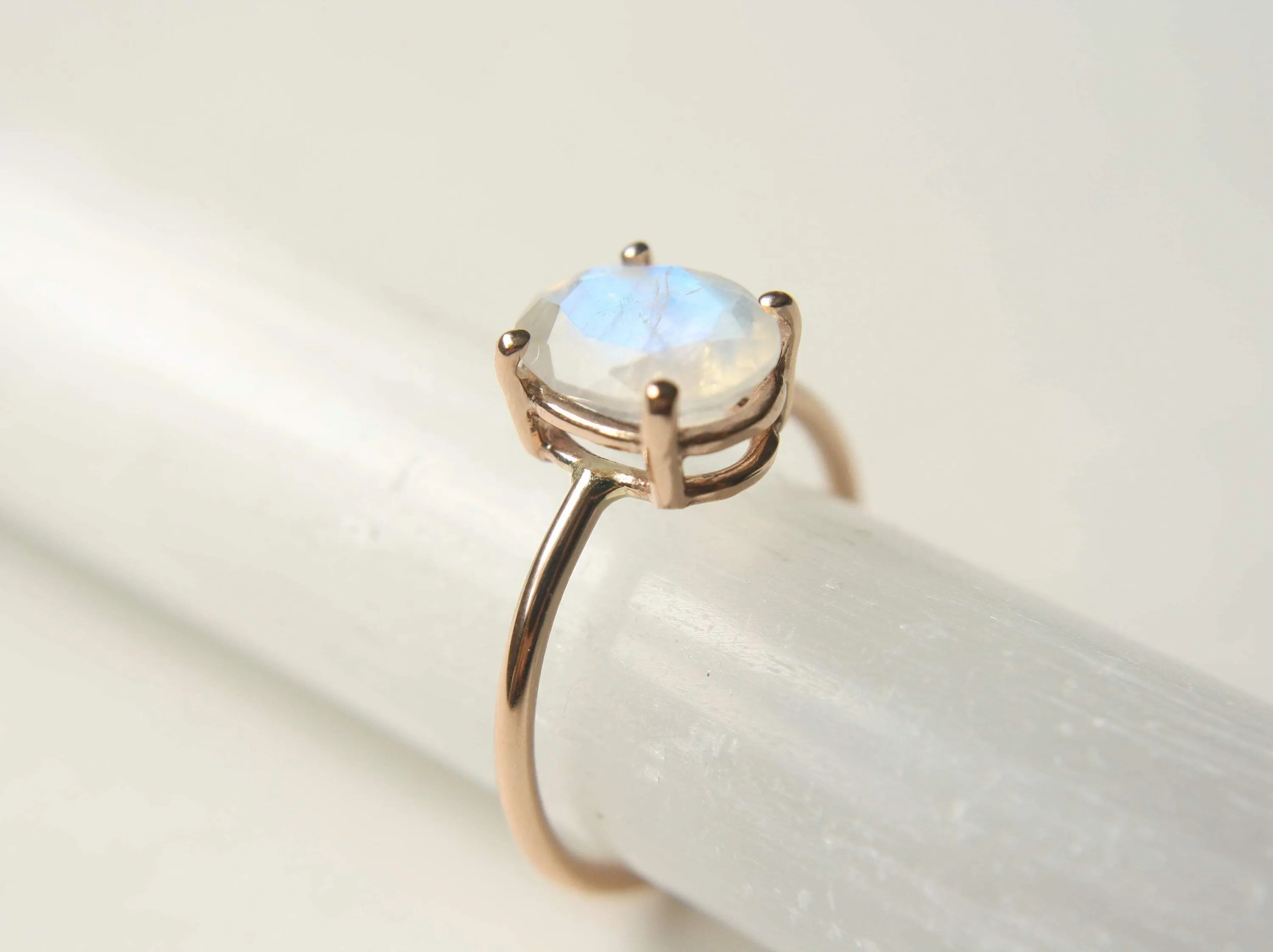 Rainbow Moonstone Ring