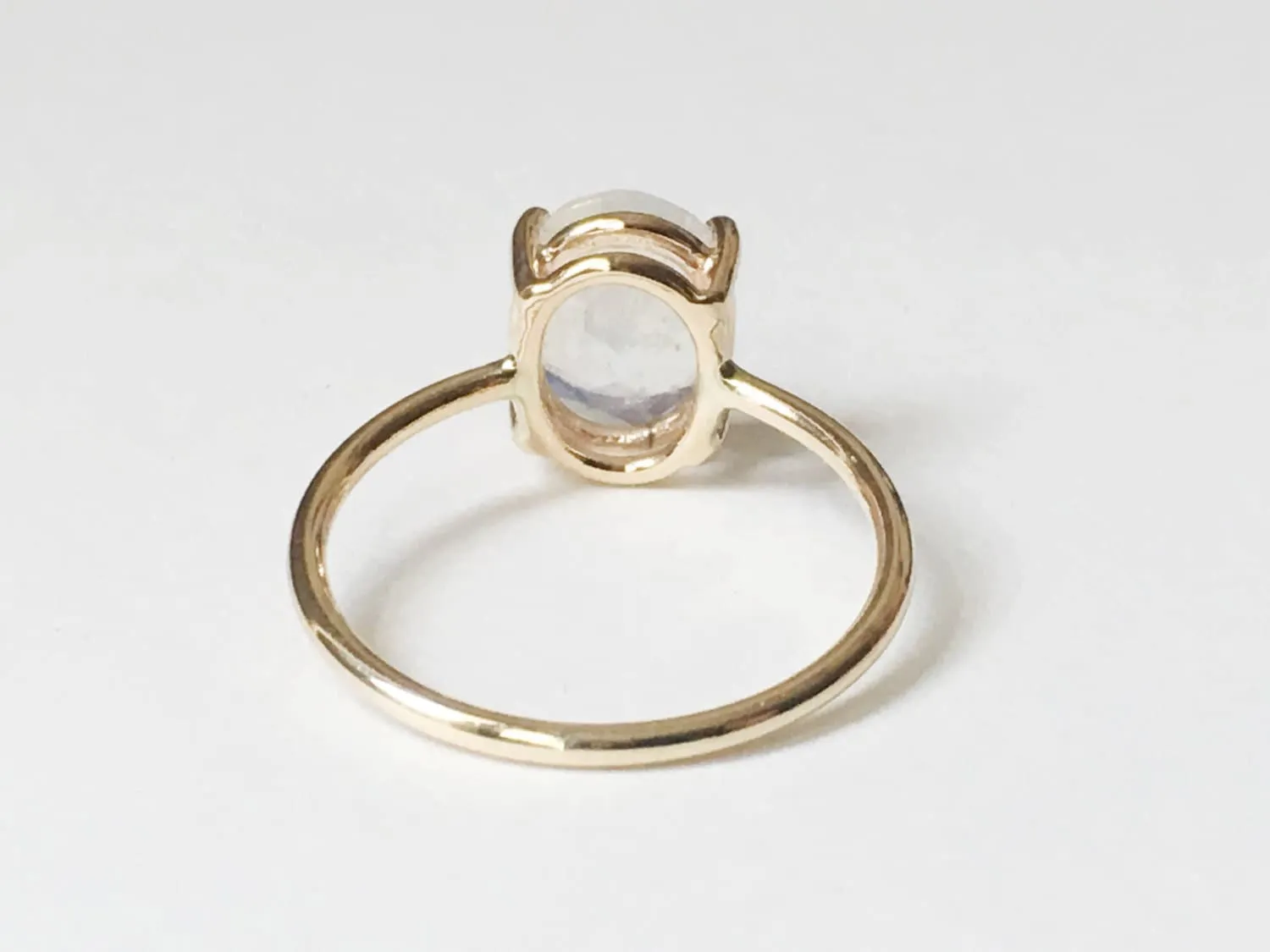 Rainbow Moonstone Ring