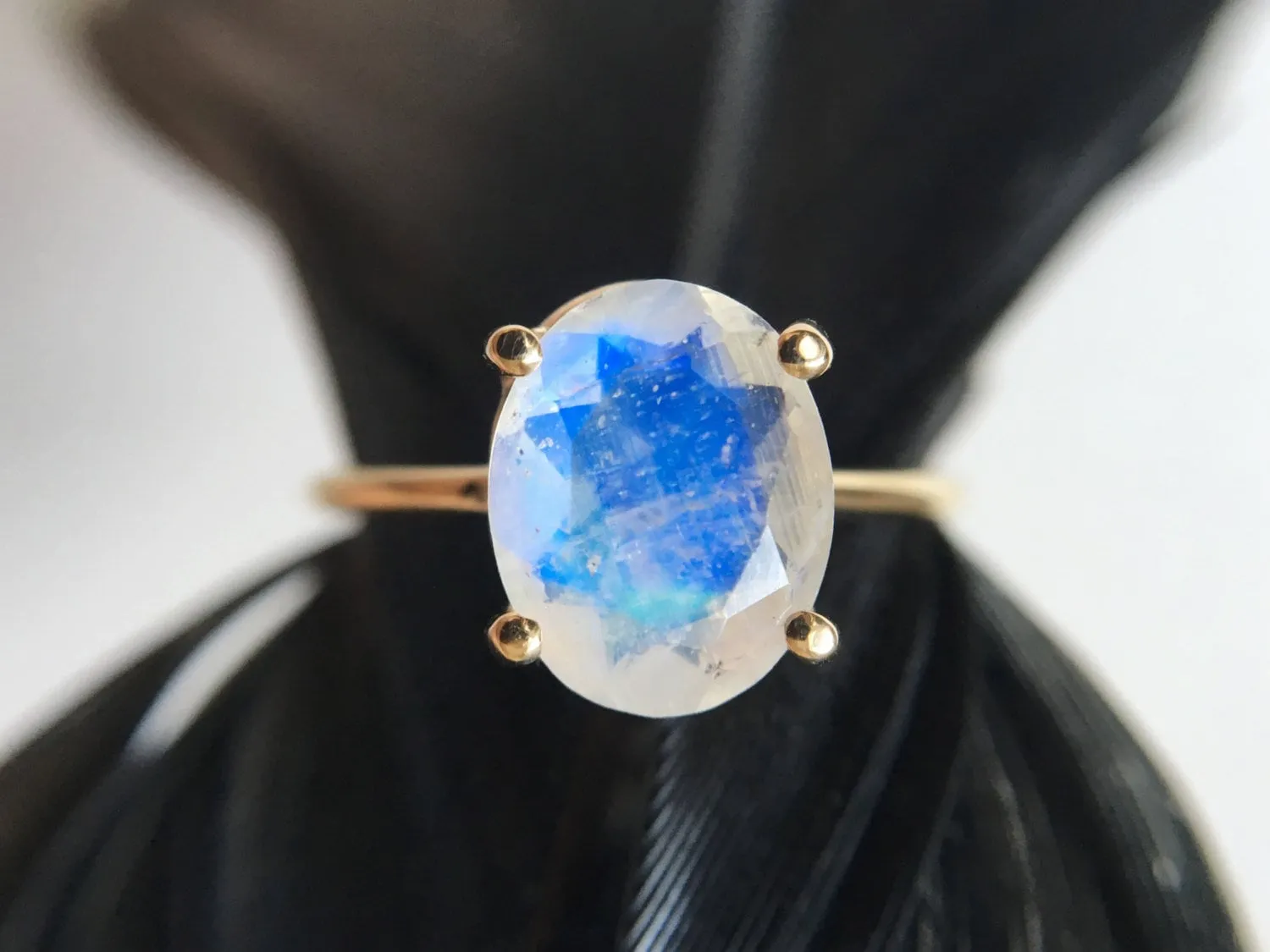 Rainbow Moonstone Ring