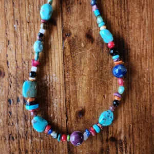 Rainbow of Stones Necklace - 18" Long