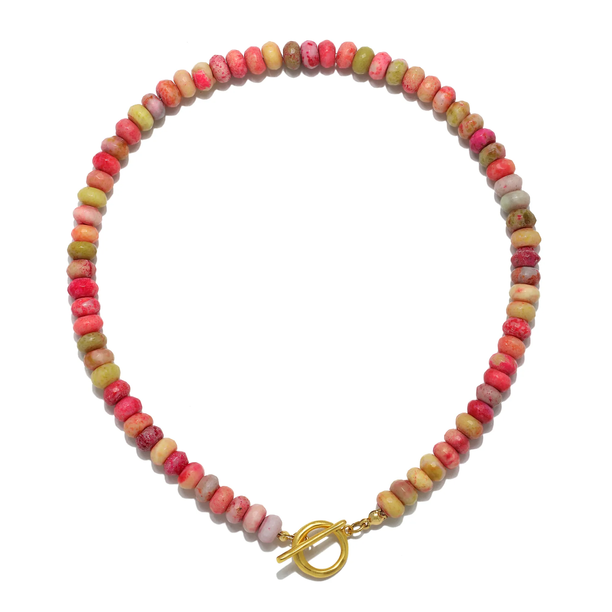 Red Apple Candy Gem Beaded Necklace