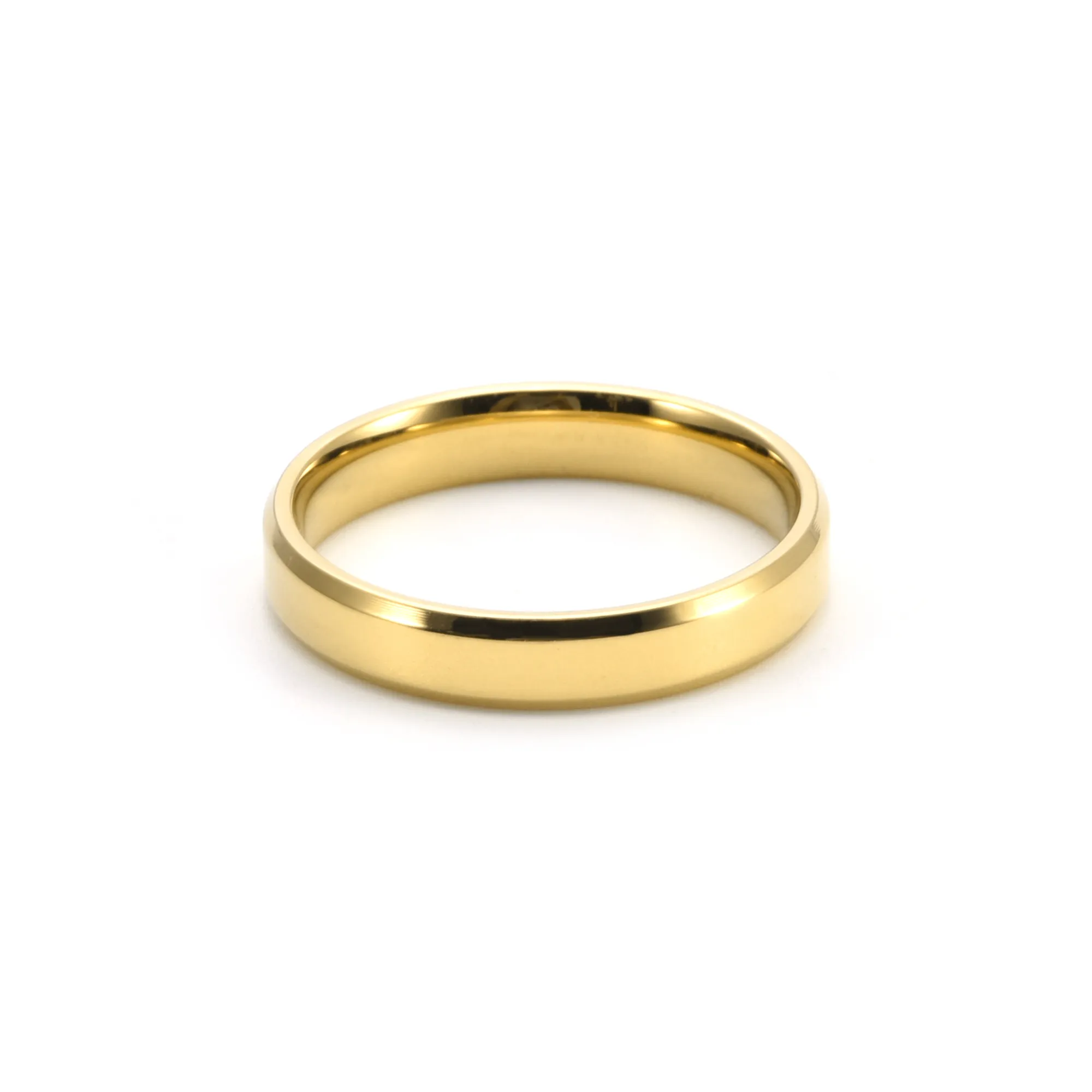 RG401G B.Tiff Gold Plated High Polish Beveled Edge Ring