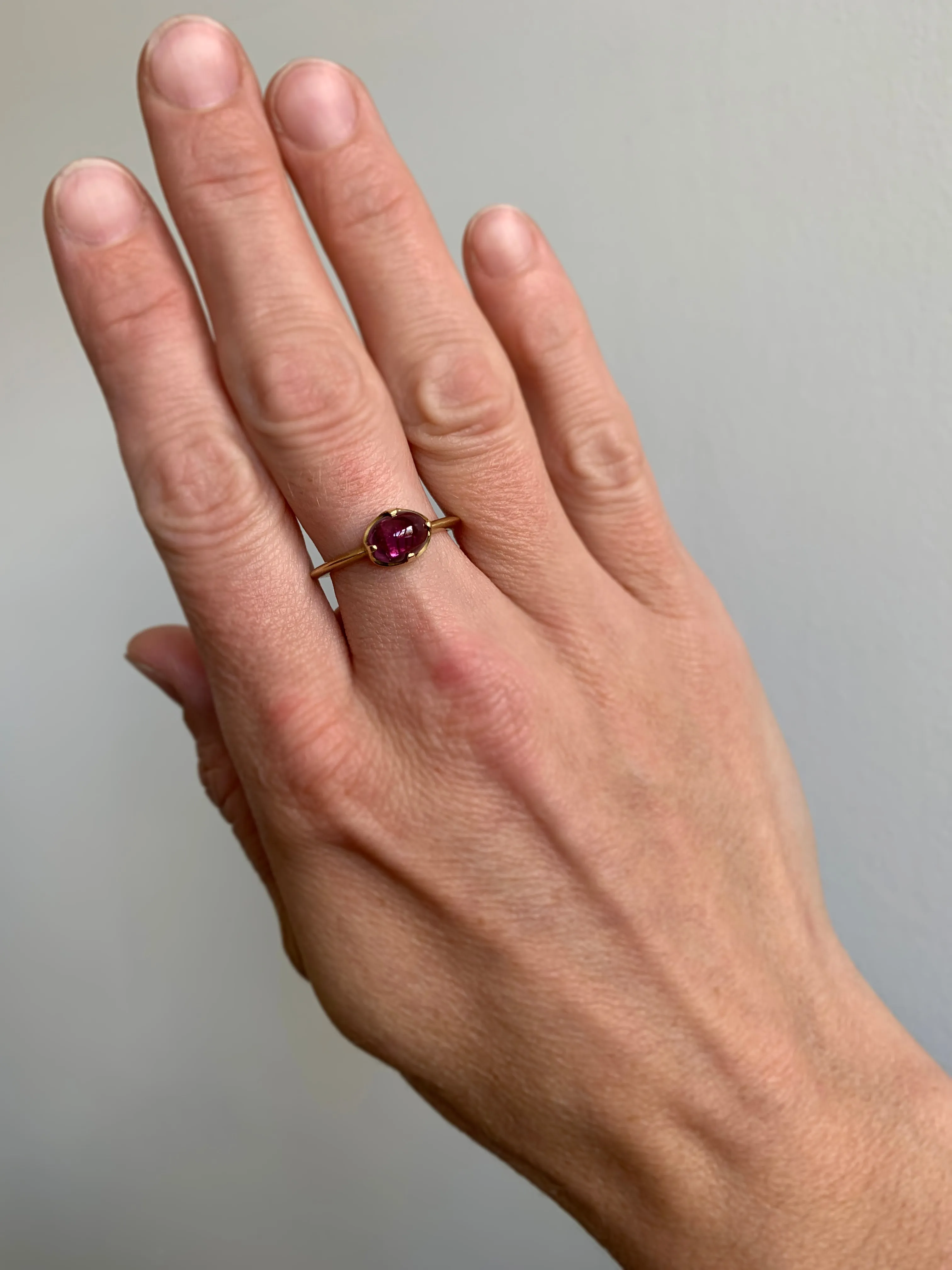 Rhodolite Garnet Claw Set Ring