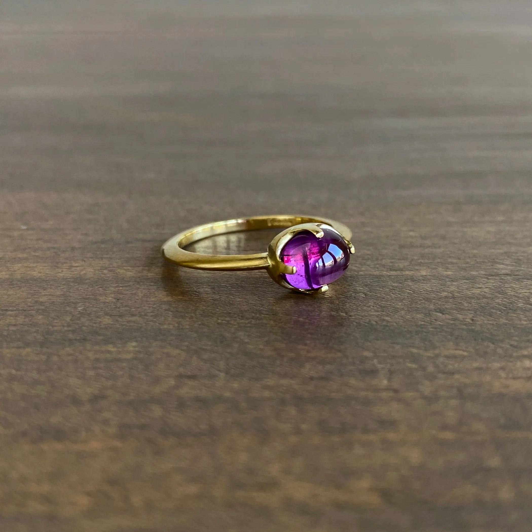 Rhodolite Garnet Claw Set Ring