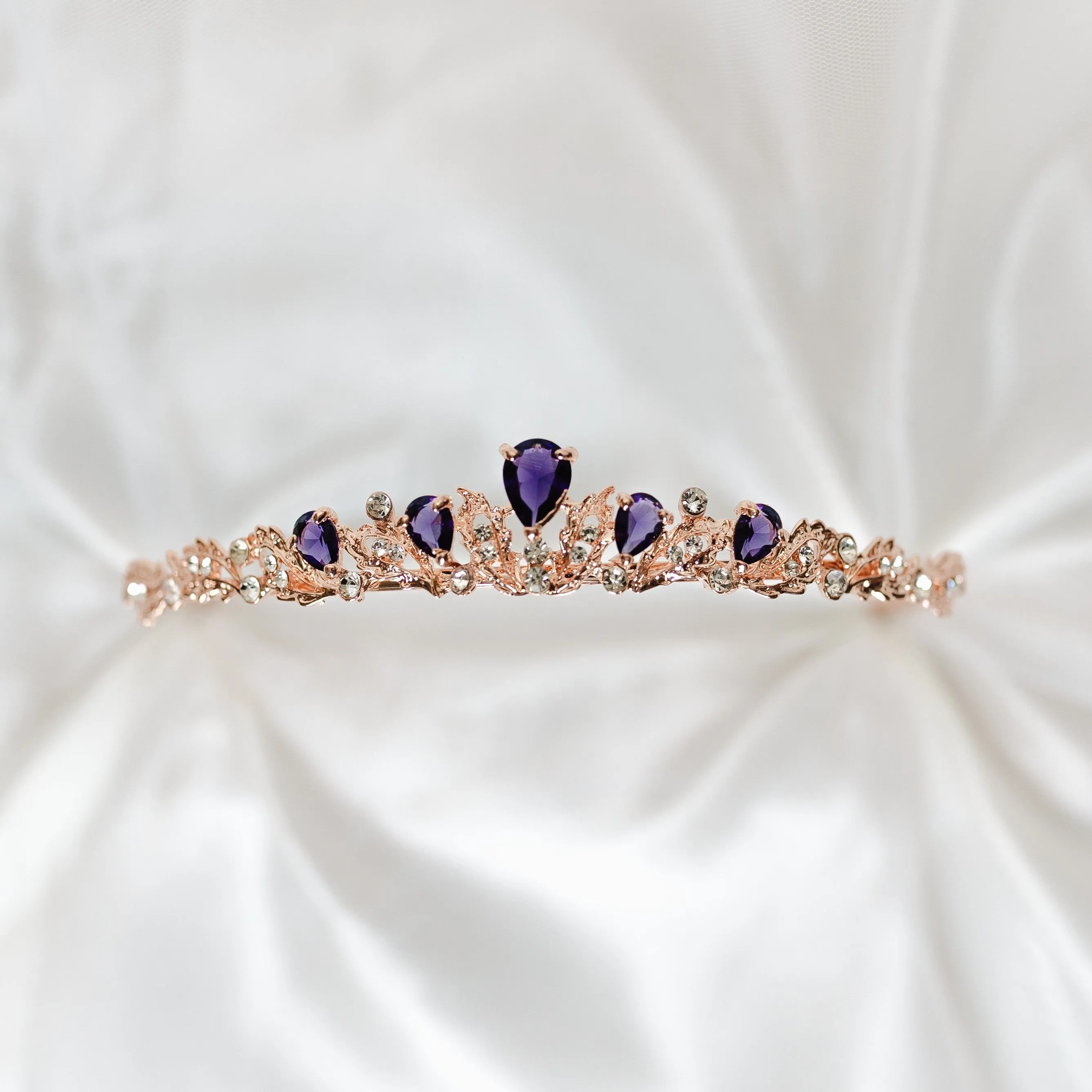 Sadie's Tiara in Purple & Rose Gold