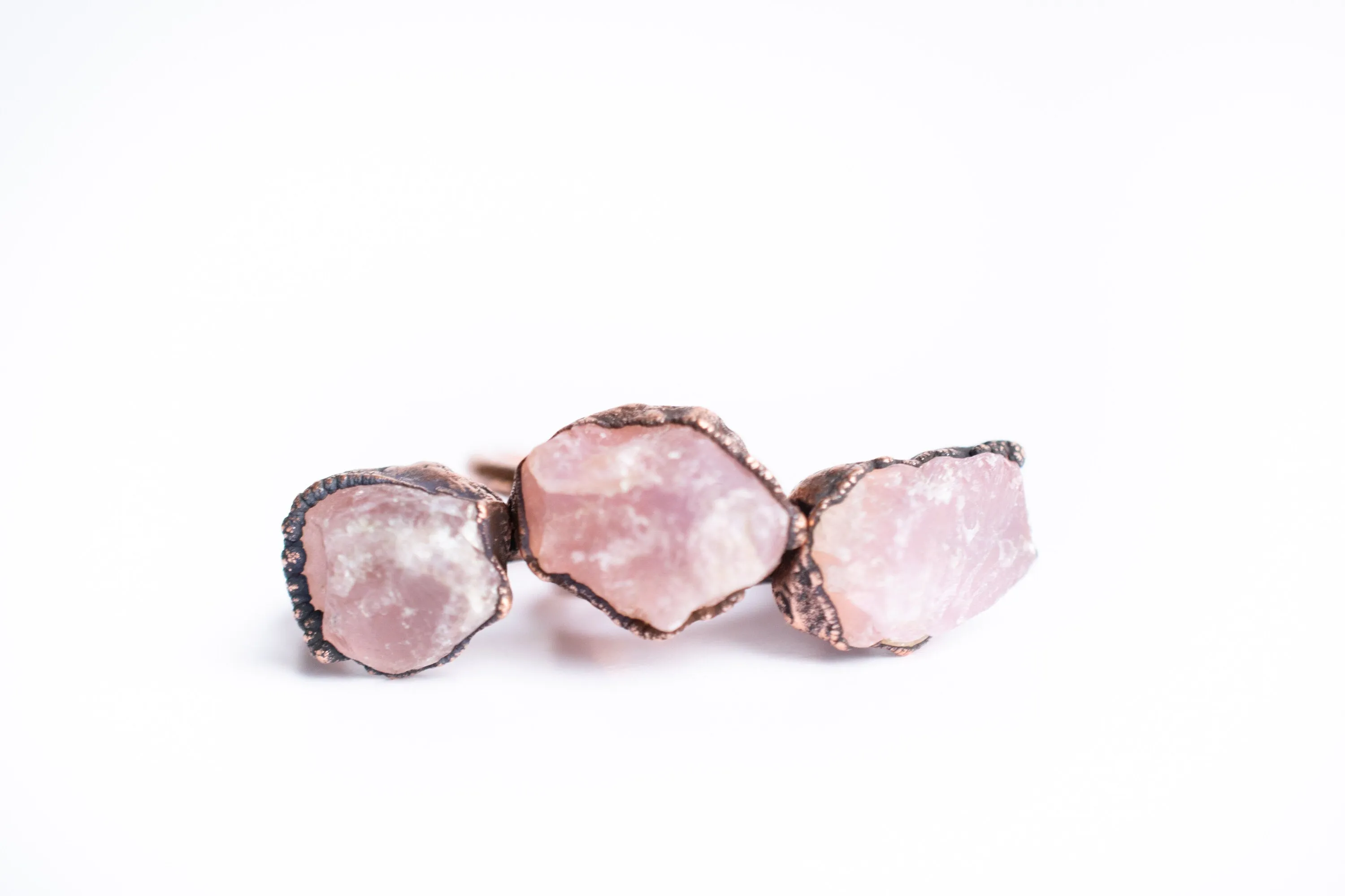 SALE Rose Quartz ring | Raw crystal ring