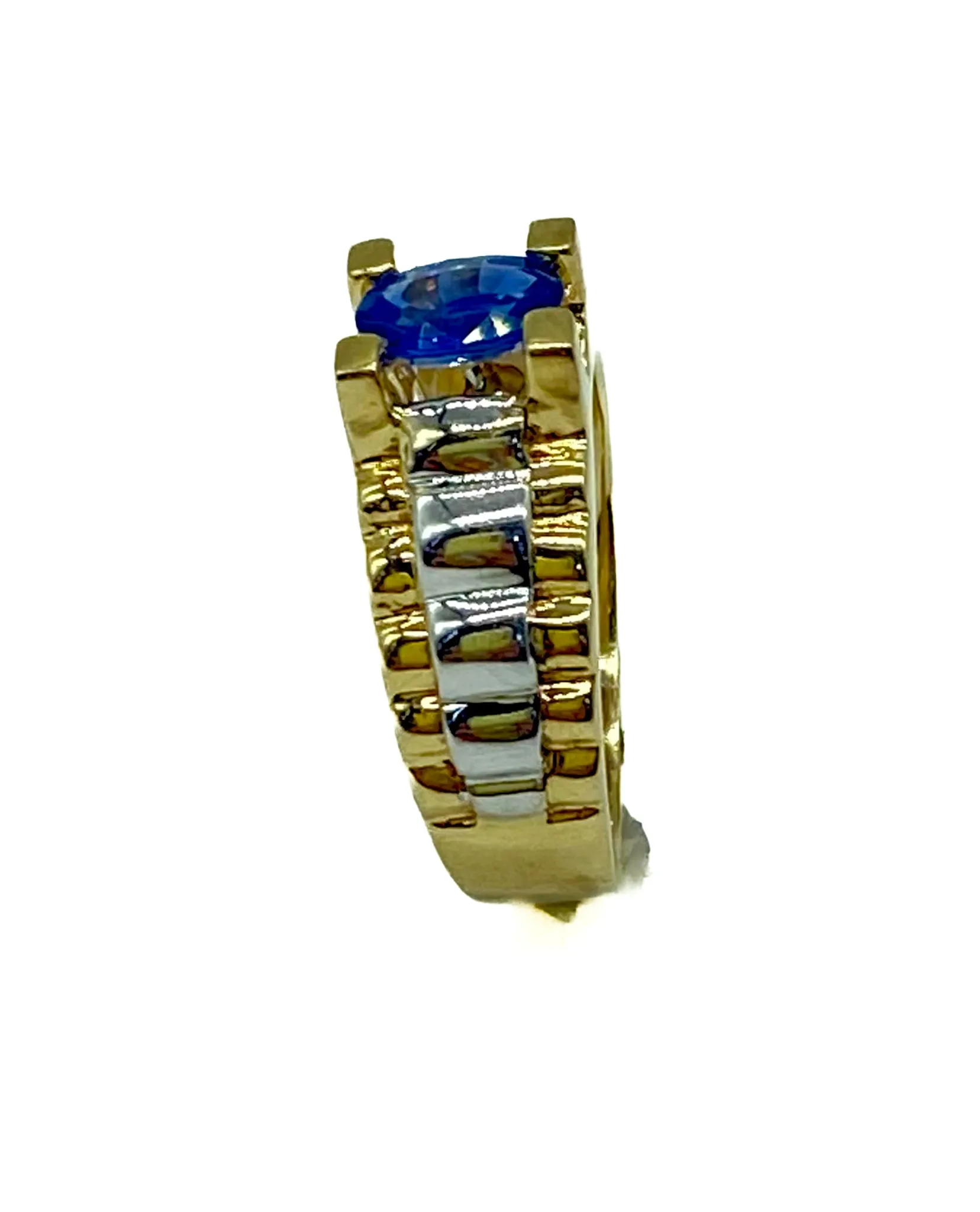 Sapphire Ribbed Watch Ring