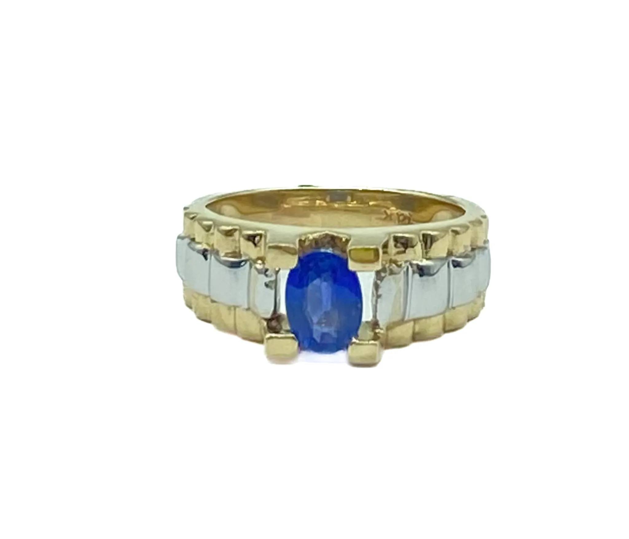 Sapphire Ribbed Watch Ring