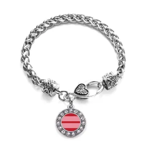 Silver Marriage Equality Circle Charm Braided Bracelet