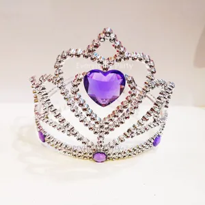 Silver Tiara with Purple Diamonds