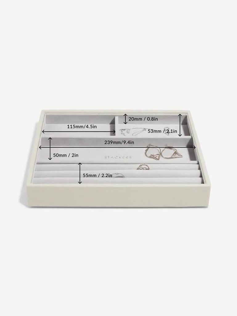 Stackers Classic 4 Compartment Jewellery Tray Oatmeal