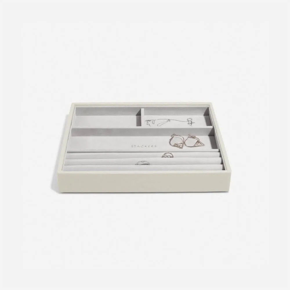 Stackers Classic 4 Compartment Jewellery Tray Oatmeal