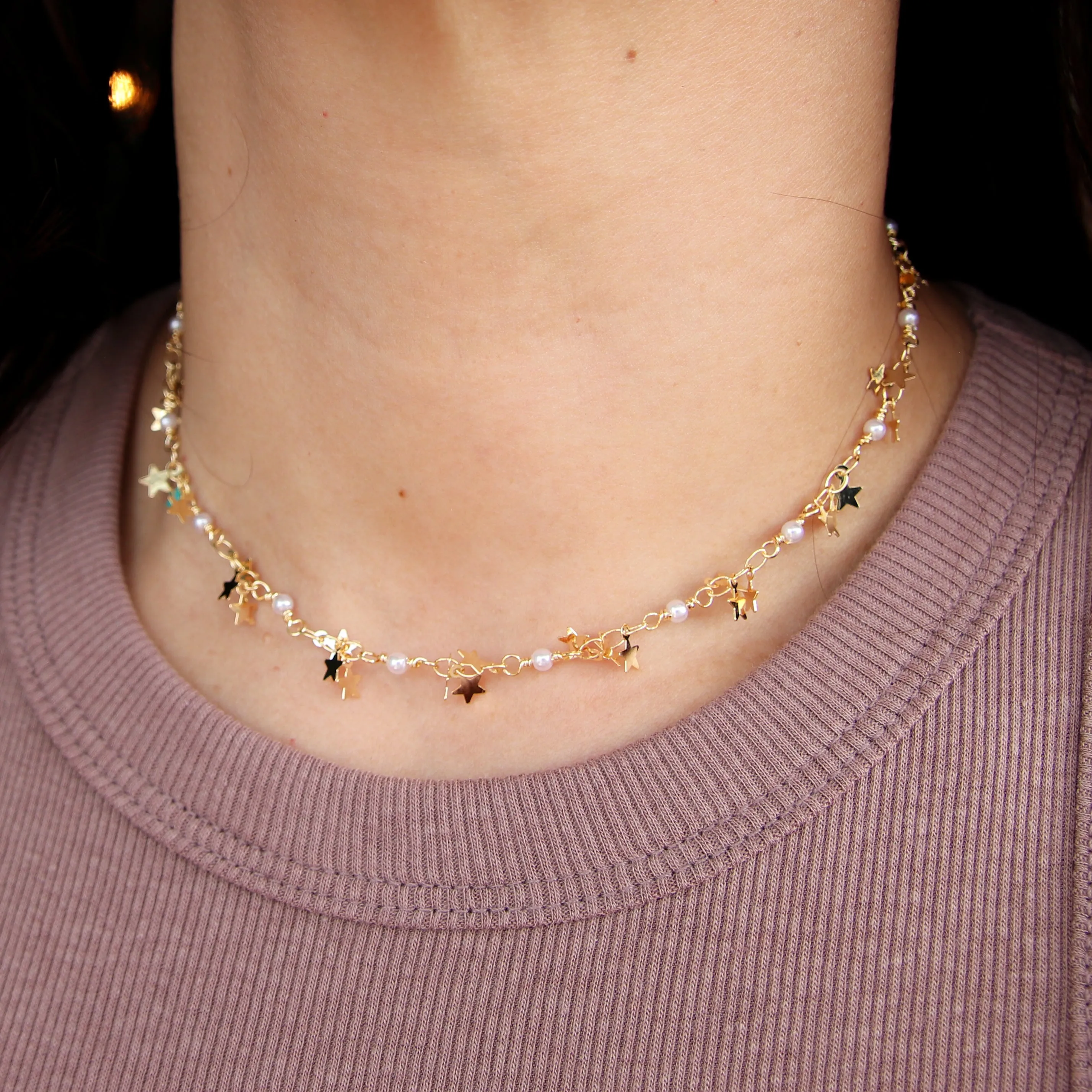 Stars X Pearls Choker