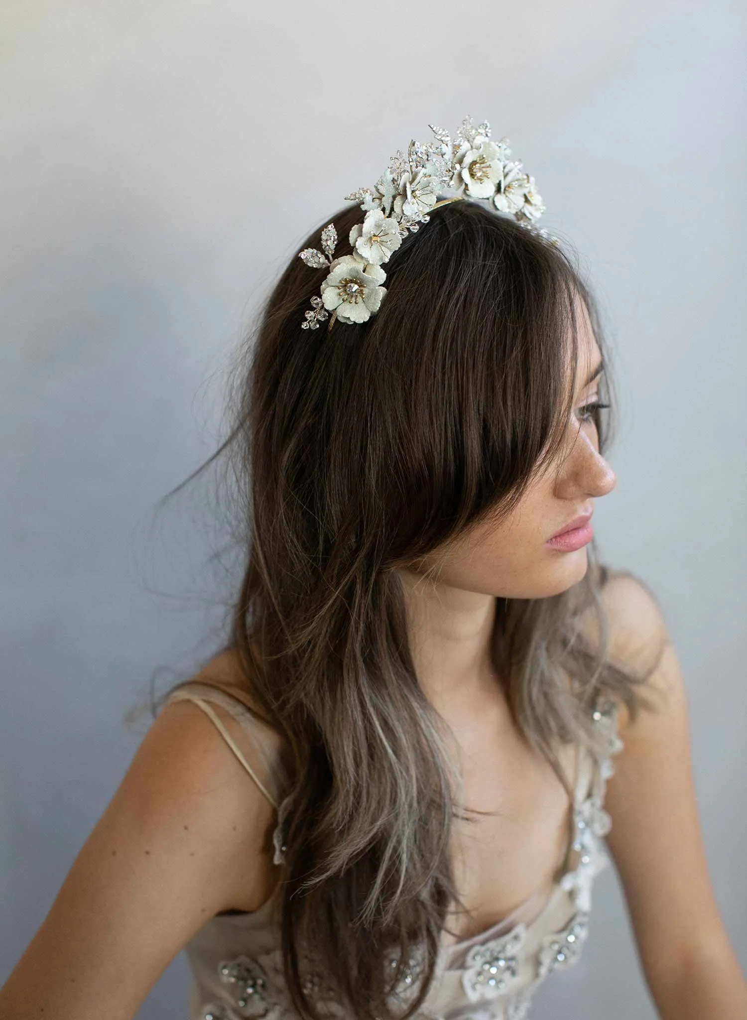 Sugared flowers dream tiara - Style #914