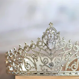 T148. luxury royal rhinestone tiara for classic wedding