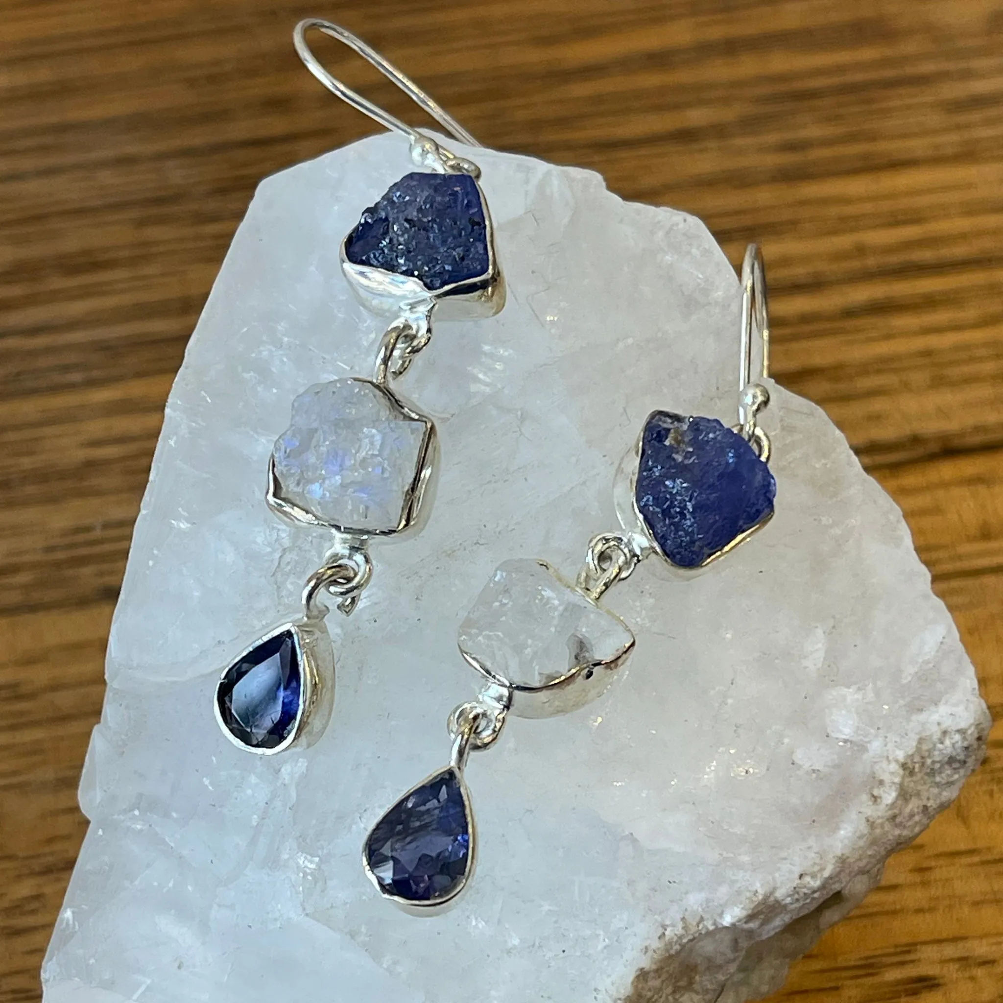 TANZANITE DROP EARRINGS | Raw