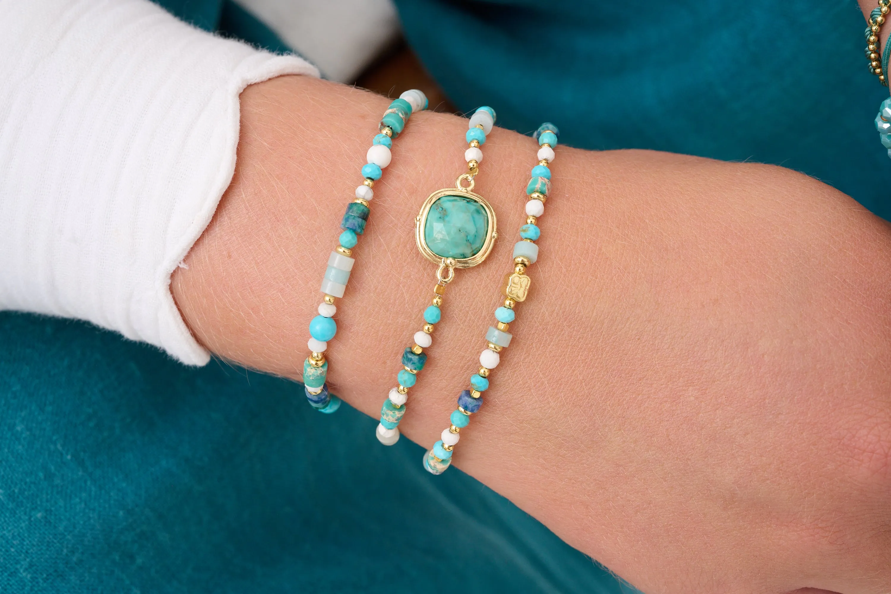 Thasos 3 Layer  Bracelet Stack