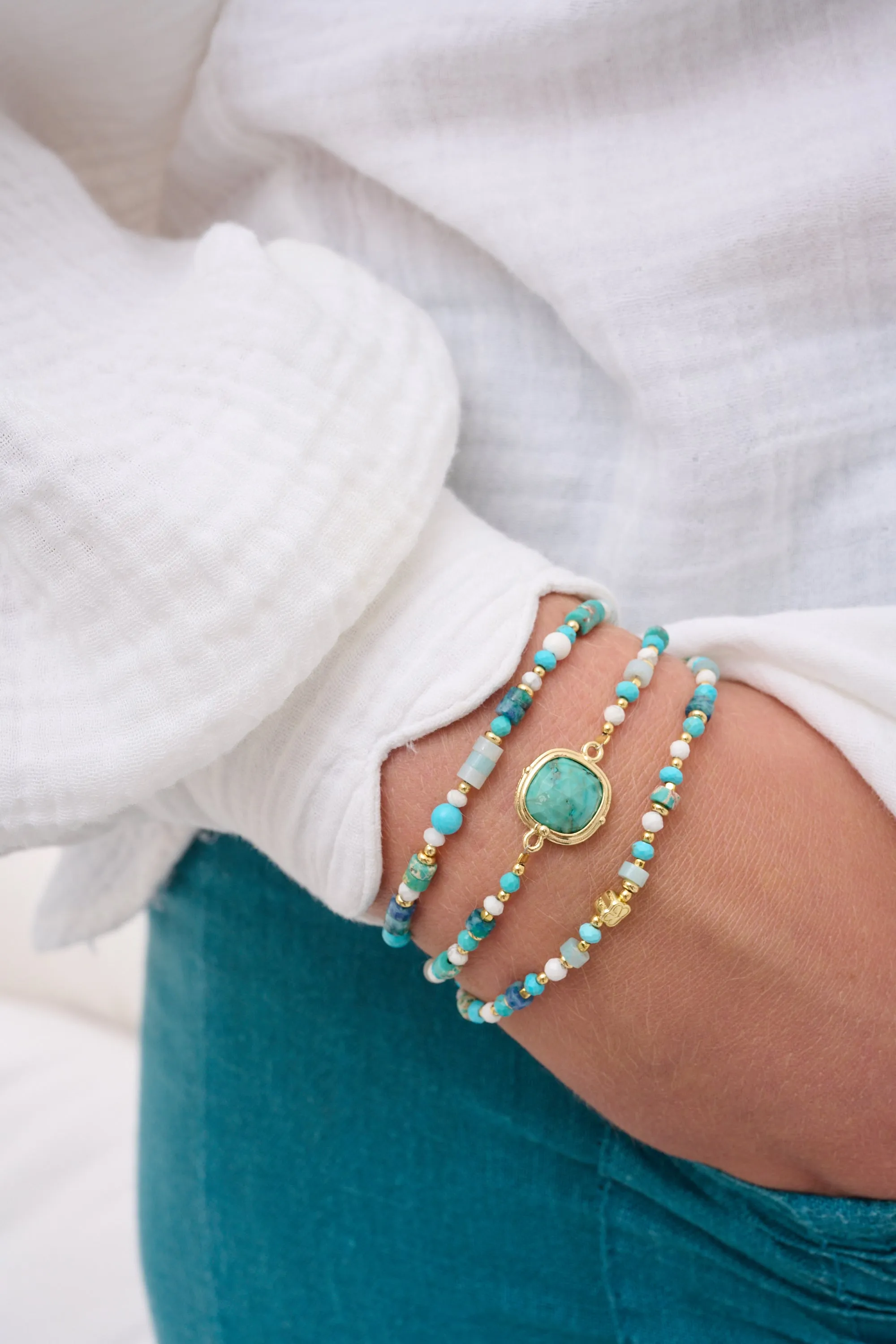 Thasos 3 Layer  Bracelet Stack