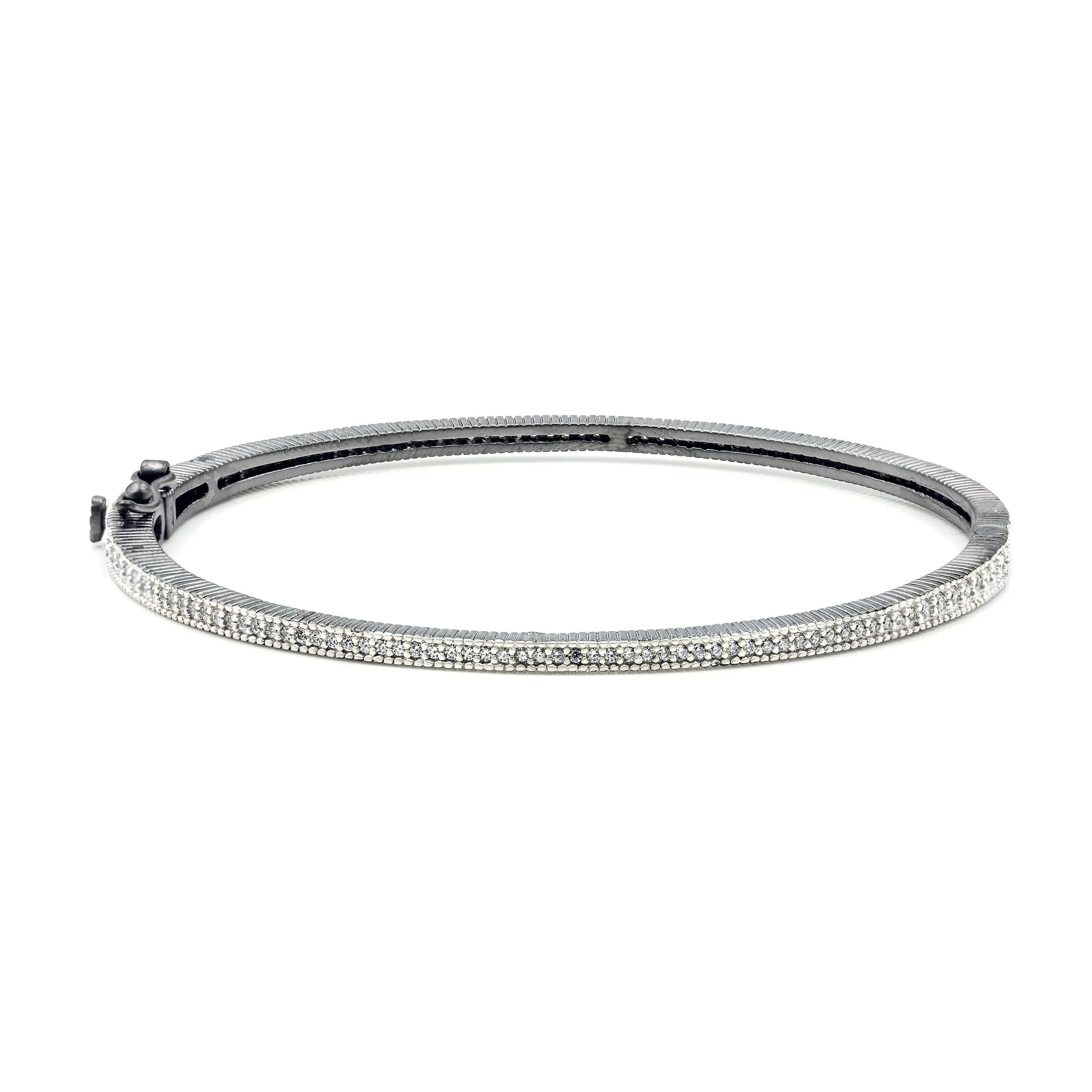 The Classic Pavé Hinge Bangle