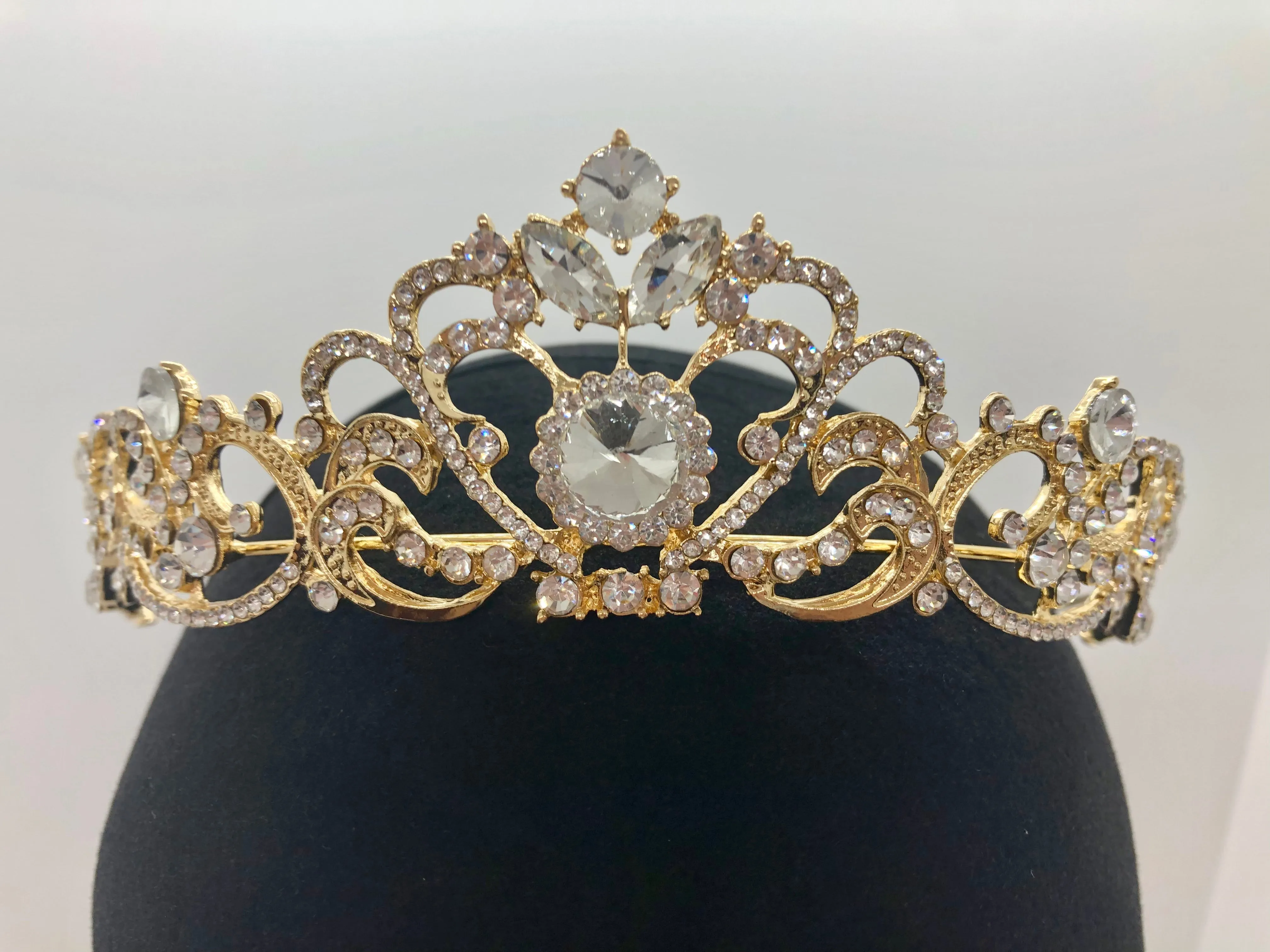 Tiara - Traditional Crystal and Gold Design