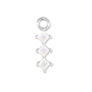 Trio Moonstone Silver Charm