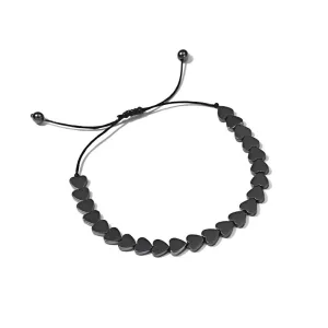 Weight Loss Therapy Bracelet For Men Women 6mm Black Hematite Black Stone Beads Stretch Health Care Bracelet Jewelry Gift 2021