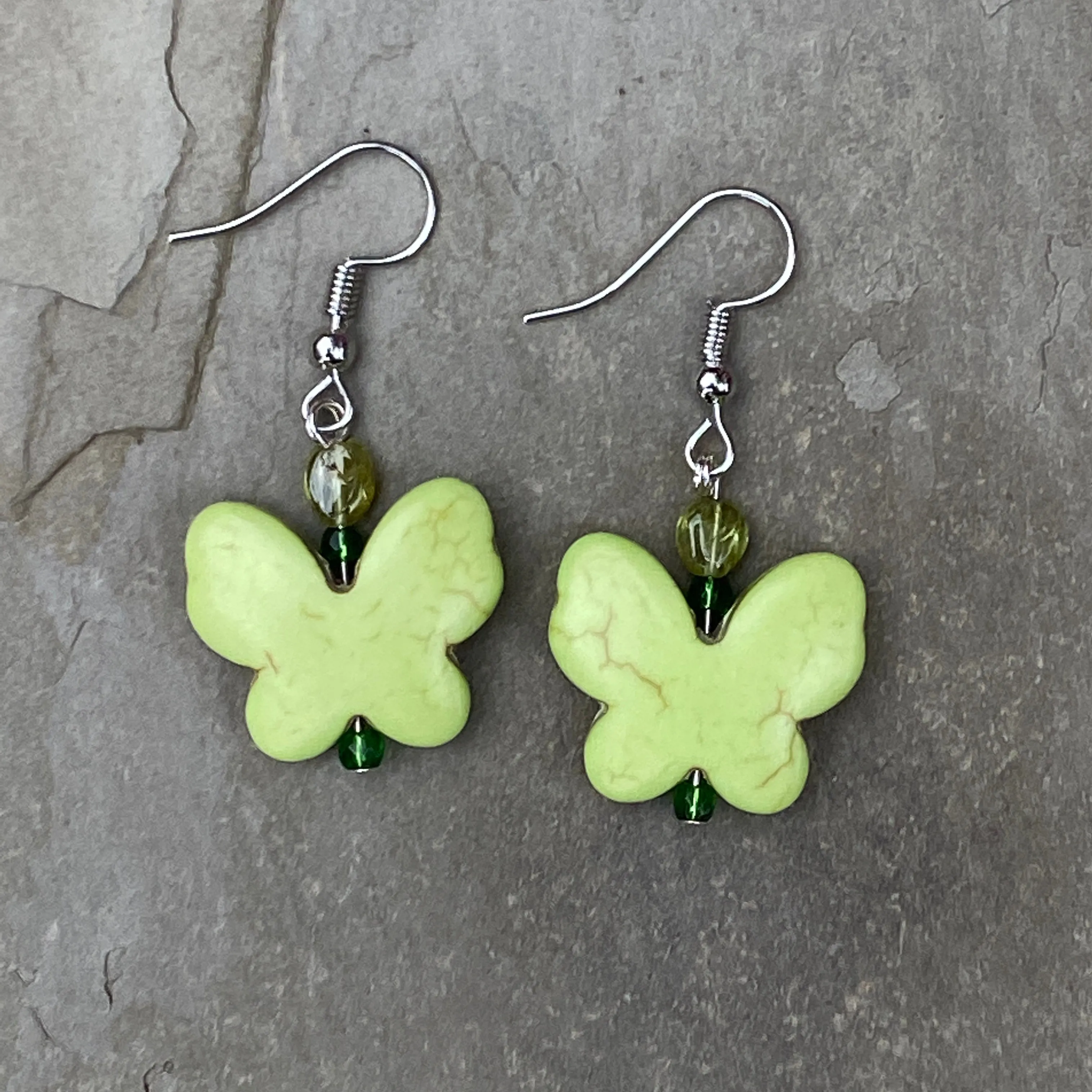 Women's Butterfly and Gemstone earrings