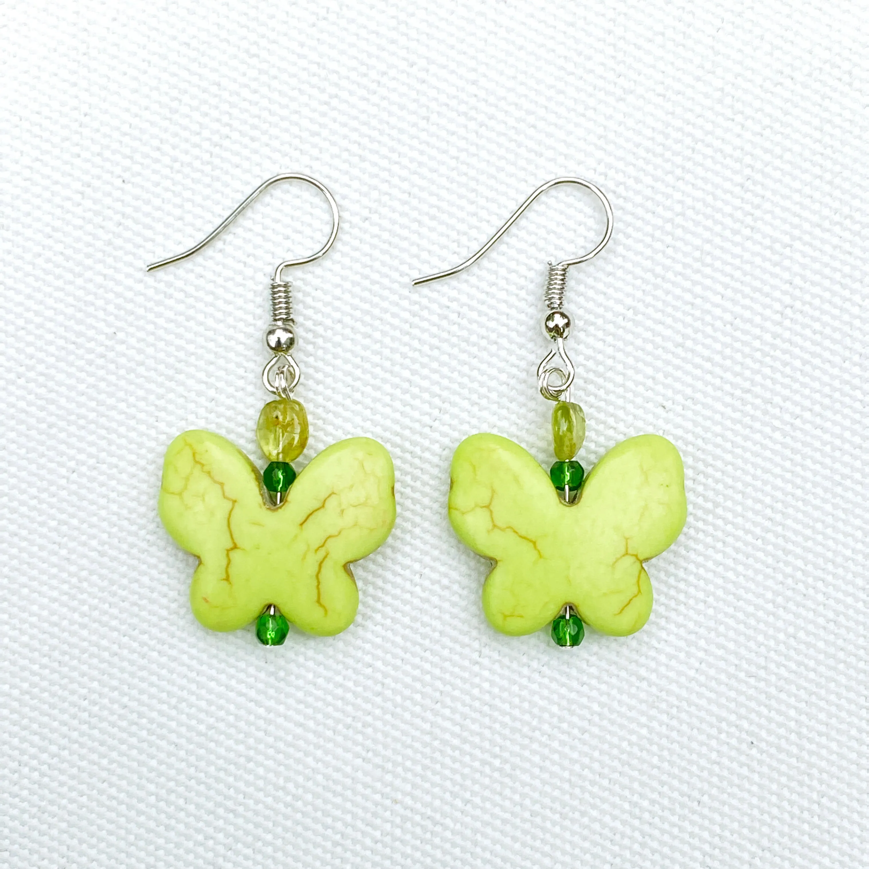 Women's Butterfly and Gemstone earrings